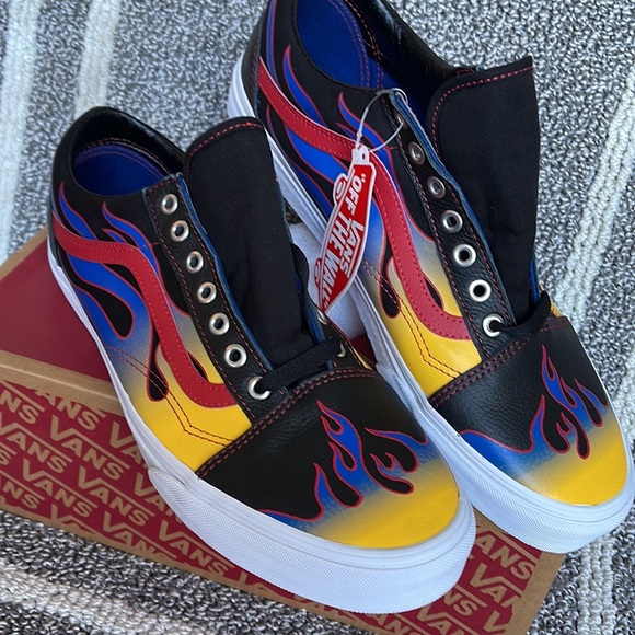 Vans Old Skool Racer Black/Red MENS - Picture 7 of 16